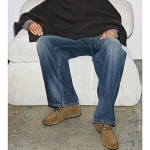 RUCHED SPLIT LEATHER ANKLE BOOTS